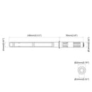 vidaXL Lebegő polctartók 12 pcs Bézs Ø14 x 210 mm Acél