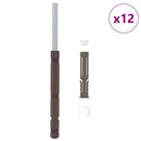 vidaXL Lebegő polctartók 12 pcs Bézs Ø14 x 210 mm Acél