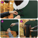 vidaXL Ló Takaró Teljes sötét zöld 105 cm Polár fleece