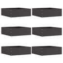 vidaXL Fűszegélyezés 6 pcs Fekete 40 x 40 x 13 cm Acél