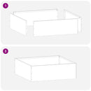 vidaXL Fűszegélyezés 6 pcs Ezüst 40 x 40 x 13 cm Rozsdamentes acél