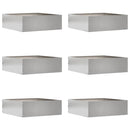 vidaXL Fűszegélyezés 6 pcs Ezüst 40 x 40 x 13 cm Rozsdamentes acél