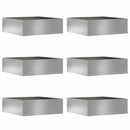 vidaXL Fűszegélyezés 6 pcs Ezüst 40 x 40 x 13 cm Horganyzott acél