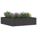 vidaXL Fűszegélyezés 6 pcs Fekete 50 x 50 x 13 cm Acél