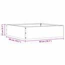 vidaXL Fűszegélyezés 6 pcs Fekete 50 x 50 x 13 cm Acél