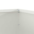 vidaXL Fűszegélyezés 6 pcs Fehér 50 x 50 x 13 cm Acél