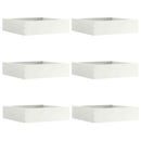 vidaXL Fűszegélyezés 6 pcs Fehér 50 x 50 x 13 cm Acél
