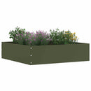 vidaXL Fűszegélyezés Oliva zöld 50 x 50 x 13 cm Acél