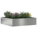 vidaXL Fűszegélyezés Ezüst 50 x 50 x 13 cm Horganyzott acél
