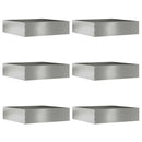 vidaXL Fűszegélyezés 6 pcs Ezüst 50 x 50 x 13 cm Horganyzott acél