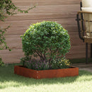 vidaXL Fűszegélyezés Rozsdás 50 x 50 x 13 cm Időjárásálló acél