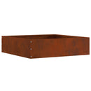 vidaXL Fűszegélyezés Rozsdás 50 x 50 x 13 cm Időjárásálló acél