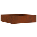 vidaXL Fűszegélyezés Rozsdás 50 x 50 x 13 cm Időjárásálló acél