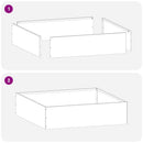 vidaXL Fűszegélyezés 6 pcs Rozsdás 50 x 50 x 13 cm Időjárásálló acél