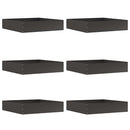 vidaXL Fűszegélyezés 6 pcs Fekete 60 x 60 x 13 cm Acél