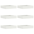vidaXL Fűszegélyezés 6 pcs Fehér 60 x 60 x 13 cm Acél