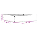 vidaXL Fűszegélyezés Ezüst 60 x 60 x 13 cm Rozsdamentes acél