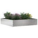 vidaXL Fűszegélyezés 6 pcs Ezüst 60 x 60 x 13 cm Rozsdamentes acél