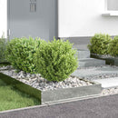 vidaXL Fűszegélyezés Ezüst 60 x 60 x 13 cm Horganyzott acél