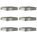vidaXL Fűszegélyezés 6 pcs Ezüst 60 x 60 x 13 cm Horganyzott acél