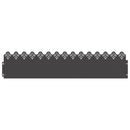 vidaXL Gyepszegélyek 20 pcs Fekete 103 x 0,05 x 22 cm Acél
