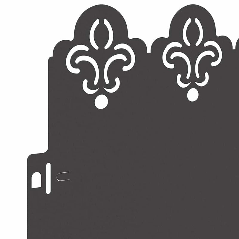 vidaXL Gyepszegélyek 30 pcs Fekete 103 x 0,05 x 22 cm Acél