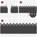 vidaXL Gyepszegélyek 30 pcs Fekete 103 x 0,05 x 22 cm Acél