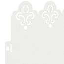 vidaXL Gyepszegélyek 10 pcs Fehér 103 x 0,05 x 22 cm Acél