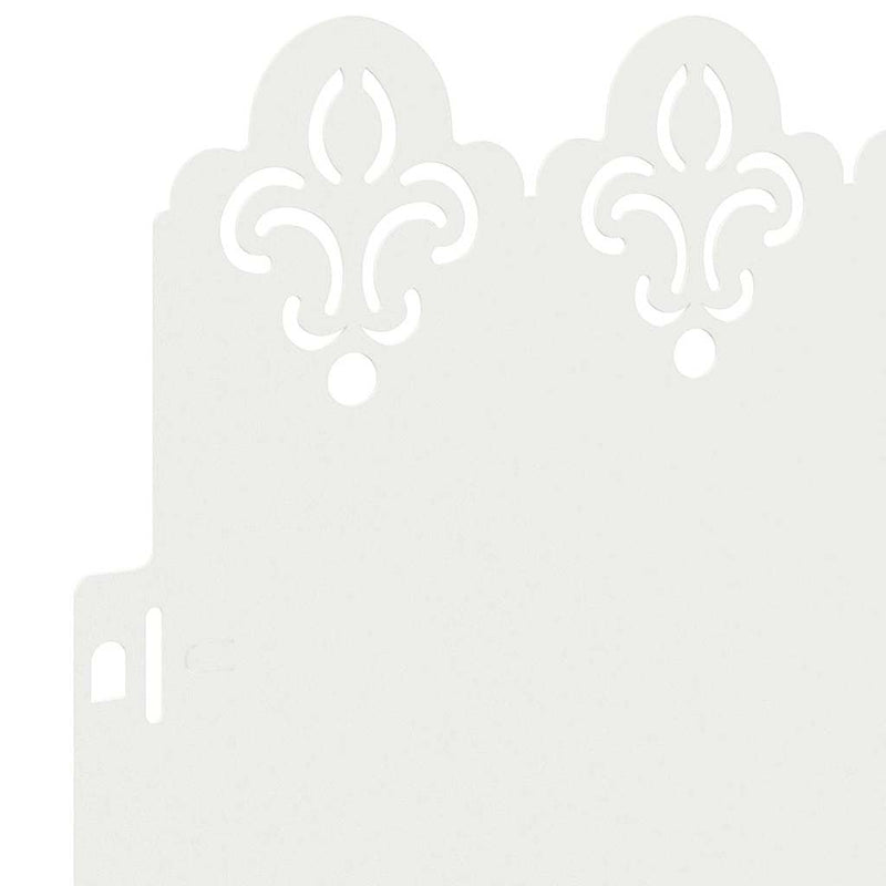 vidaXL Gyepszegélyek 10 pcs Fehér 103 x 0,05 x 22 cm Acél