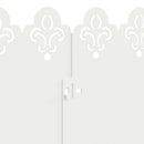 vidaXL Gyepszegélyek 10 pcs Fehér 103 x 0,05 x 22 cm Acél