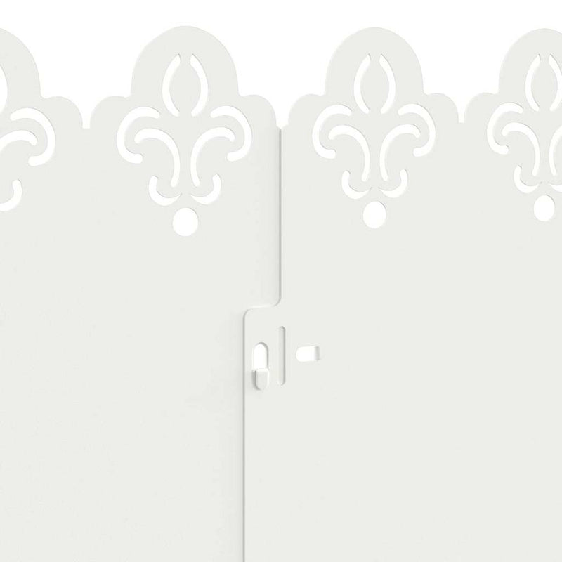 vidaXL Gyepszegélyek 20 pcs Fehér 103 x 0,05 x 22 cm Acél