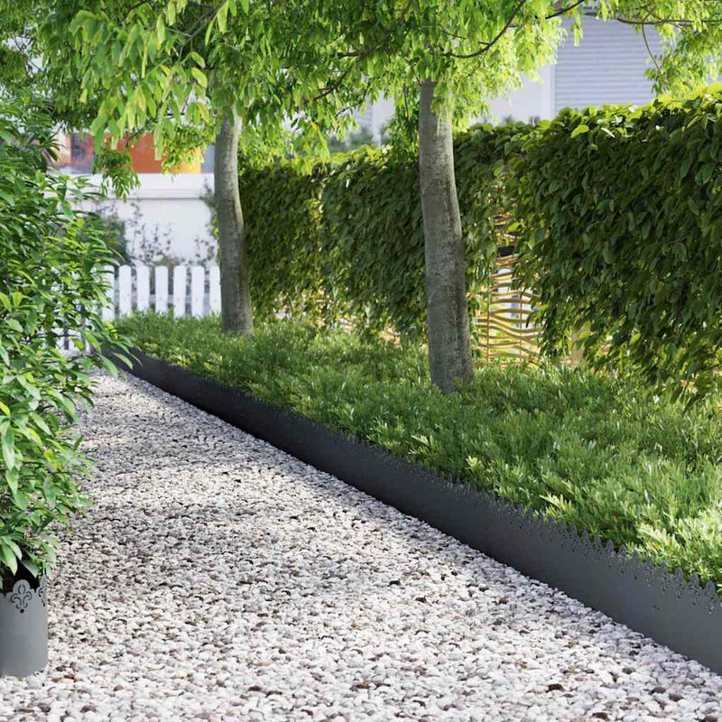 vidaXL Gyepszegélyek 20 pcs Antracit 103 x 0,05 x 22 cm Acél