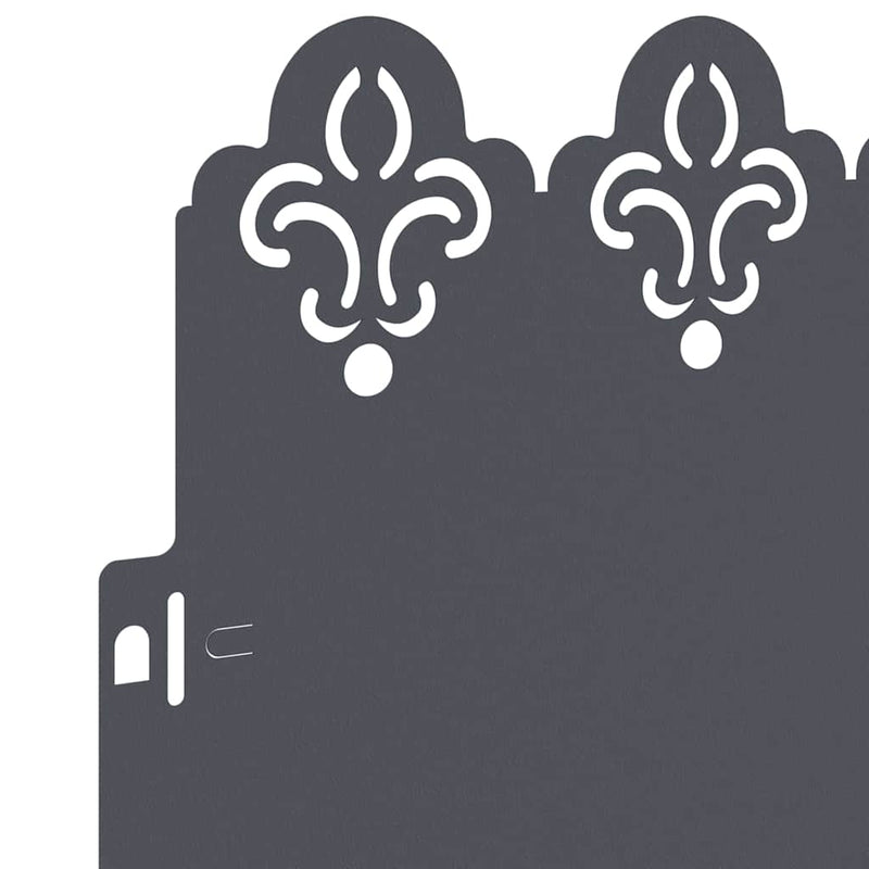 vidaXL Gyepszegélyek 30 pcs Antracit 103 x 0,05 x 22 cm Acél