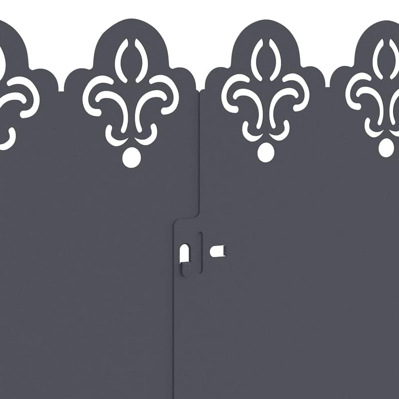 vidaXL Gyepszegélyek 30 pcs Antracit 103 x 0,05 x 22 cm Acél