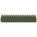 vidaXL Gyepszegélyek 20 pcs Olajzöld 103 x 0,05 x 22 cm Acél