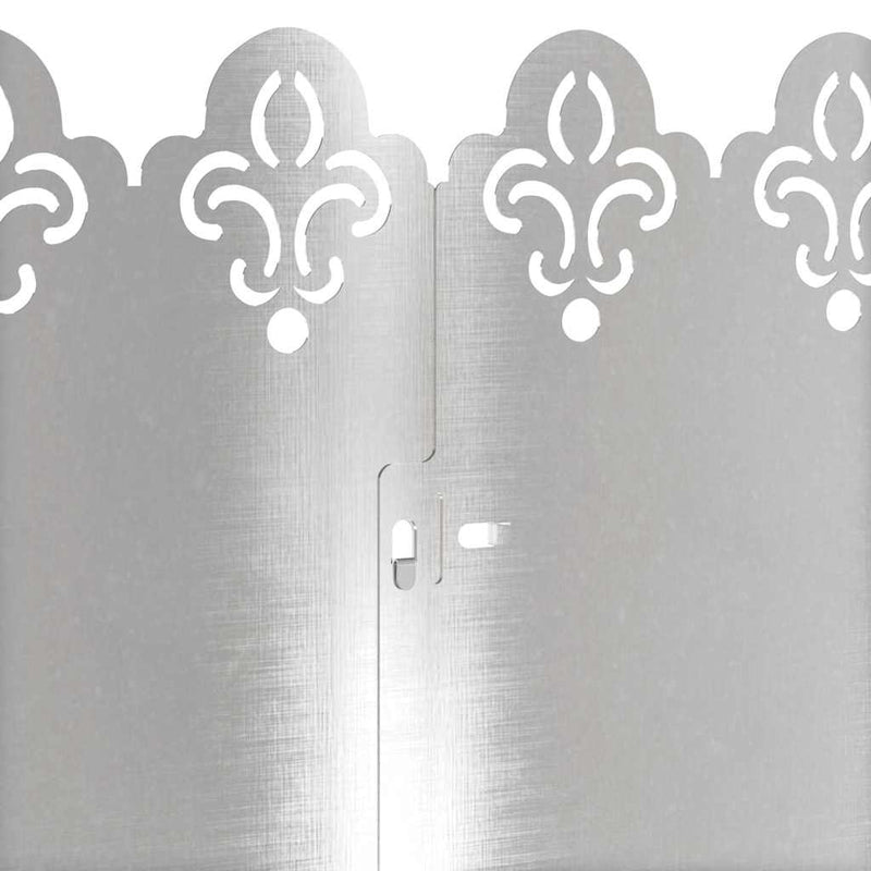 vidaXL Gyepszegélyek 10 pcs Ezüst 103 x 0,05 x 22 cm Rozsdamentes acél