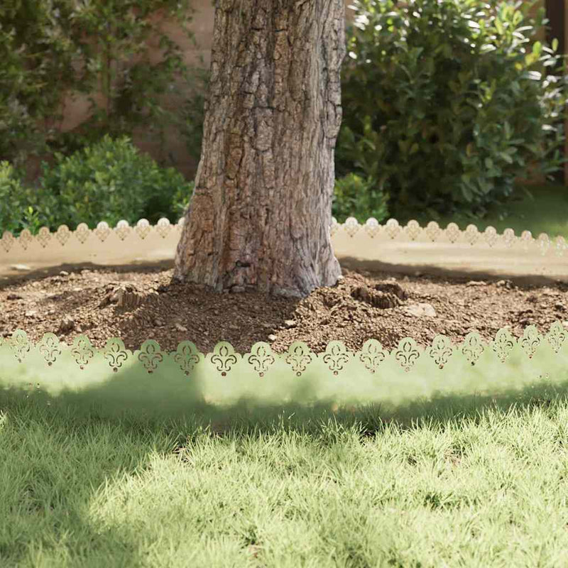 vidaXL Gyepszegélyek 30 pcs Ezüst 103 x 0,05 x 22 cm Rozsdamentes acél