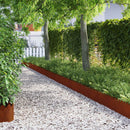 vidaXL Gyepszegélyek 10 pcs Rozsdás 103 x 0,05 x 22 cm