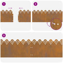 vidaXL Gyepszegélyek 10 pcs Rozsdás 103 x 0,05 x 22 cm