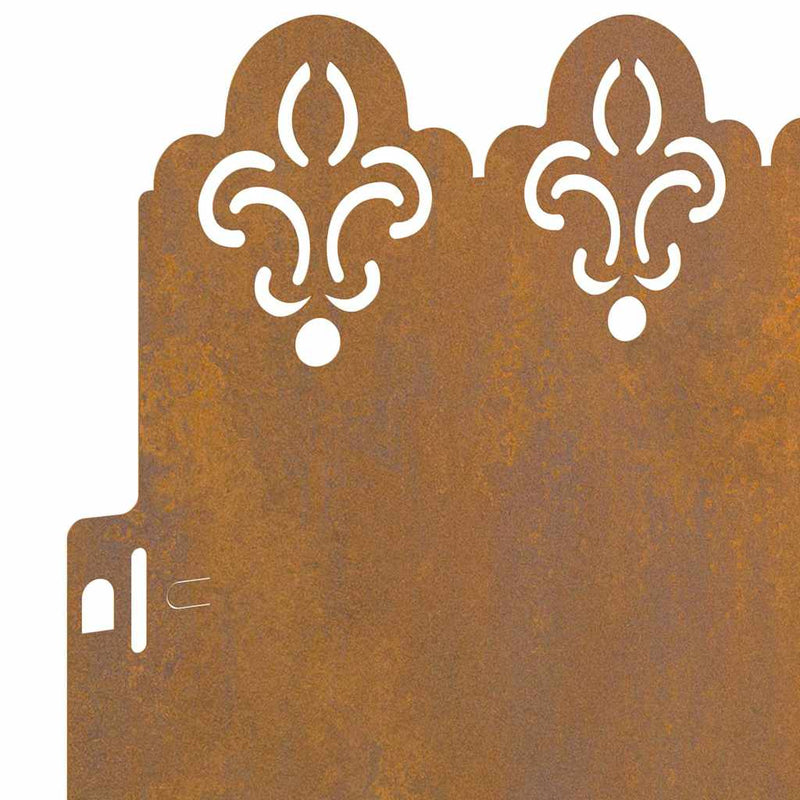 vidaXL Gyepszegélyek 20 pcs Rozsdás 103 x 0,05 x 22 cm