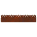 vidaXL Gyepszegélyek 30 pcs Rozsdás 103 x 0,05 x 22 cm