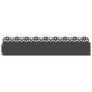 vidaXL Gyepszegélyek 20 pcs Fekete 103 x 0,05 x 22 cm Acél