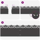 vidaXL Gyepszegélyek 20 pcs Fekete 103 x 0,05 x 22 cm Acél