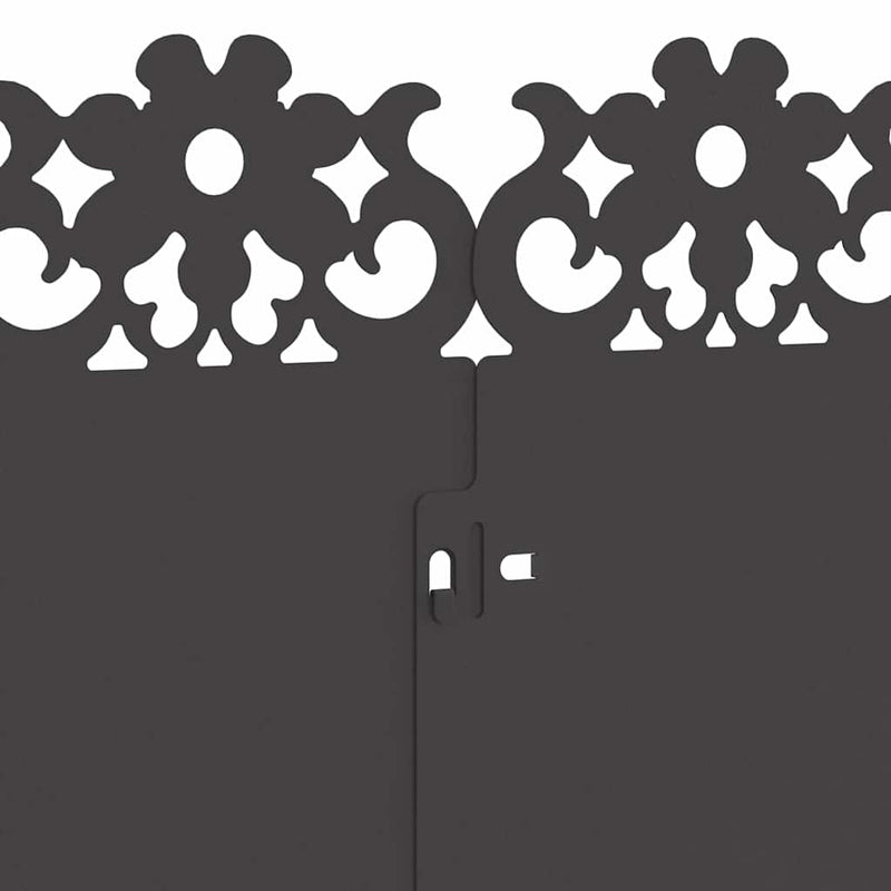 vidaXL Gyepszegélyek 30 pcs Fekete 103 x 0,05 x 22 cm Acél