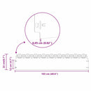 vidaXL Gyepszegélyek 20 pcs Fehér 103 x 0,05 x 22 cm Acél