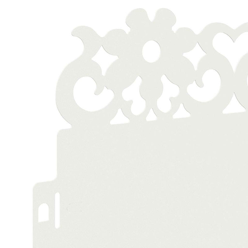 vidaXL Gyepszegélyek 30 pcs Fehér 103 x 0,05 x 22 cm Acél