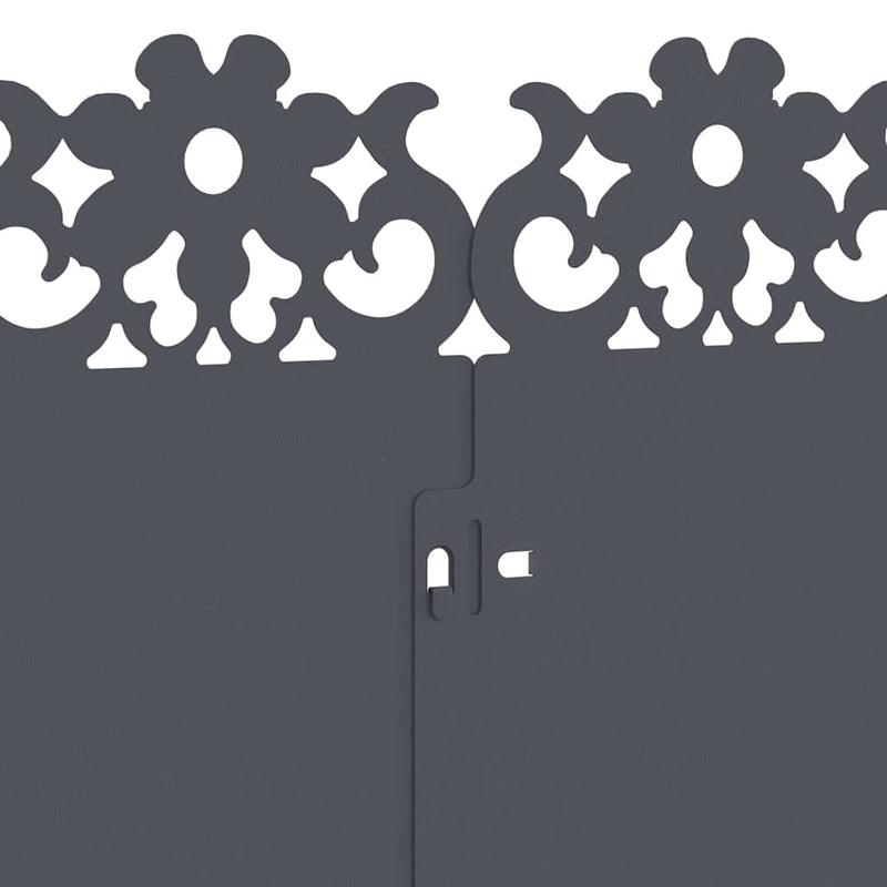 vidaXL Gyepszegélyek 30 pcs Antracit 103 x 0,05 x 22 cm Acél