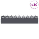 vidaXL Gyepszegélyek 30 pcs Antracit 103 x 0,05 x 22 cm Acél