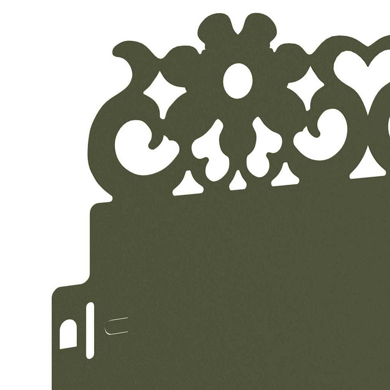 vidaXL Gyepszegélyek 10 pcs Olajzöld 103 x 0,05 x 22 cm Acél