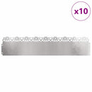 vidaXL Gyepszegélyek 10 pcs Ezüst 103 x 0,05 x 22 cm Rozsdamentes acél